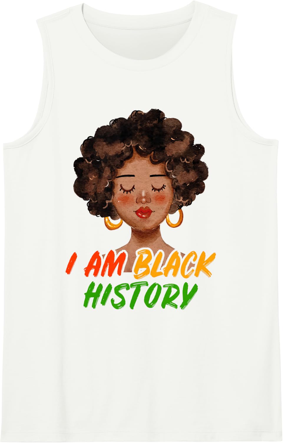 Black History Month Melanin Pride Empowerment Girls & Womens Sleeveless Tank Top - White
