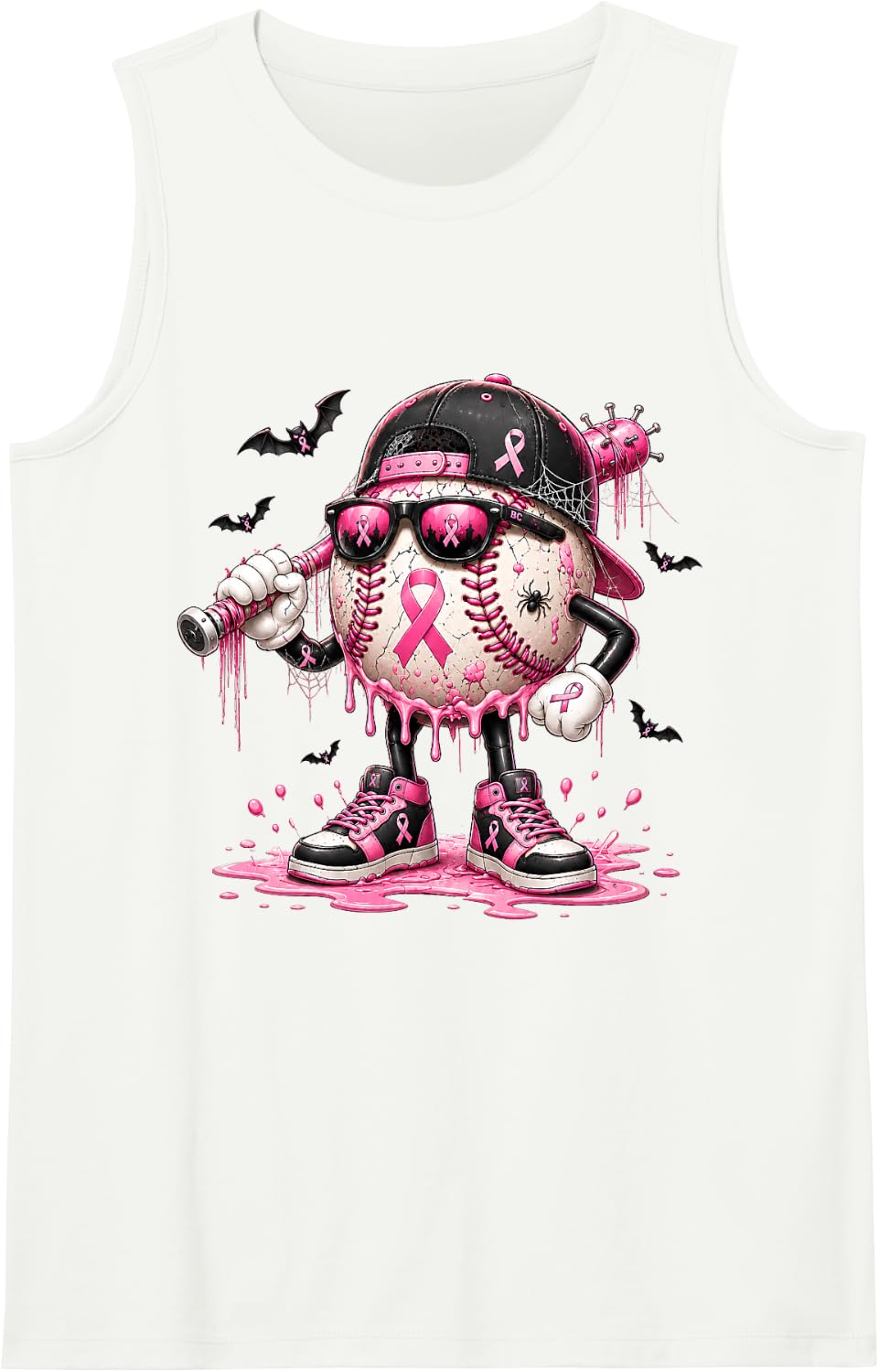 drip Boys Kid Girl Halloween Sleeveless Tank Top - White