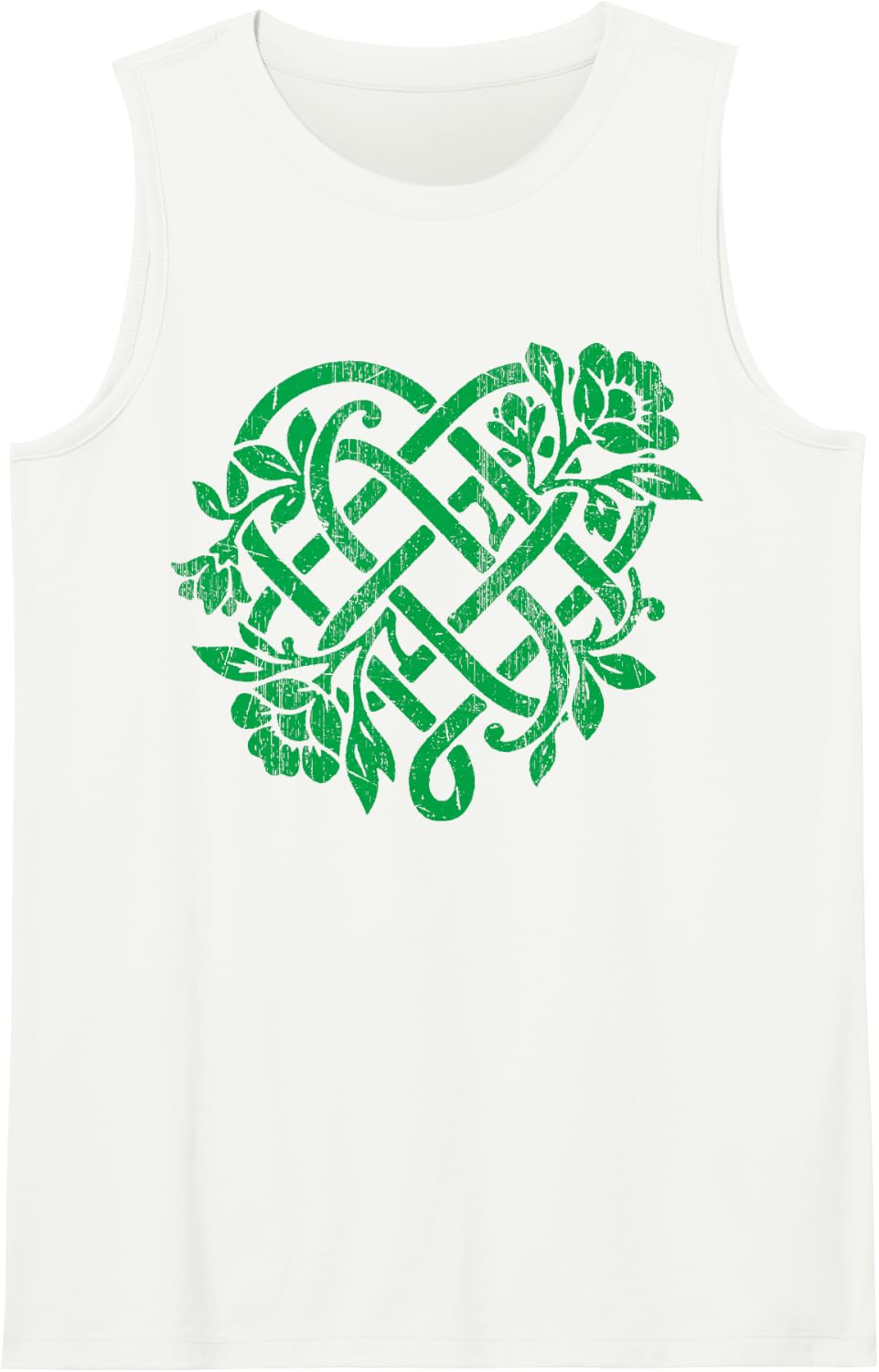 Irish, Knot, Heart, Ireland, Celtic Tank Top - White