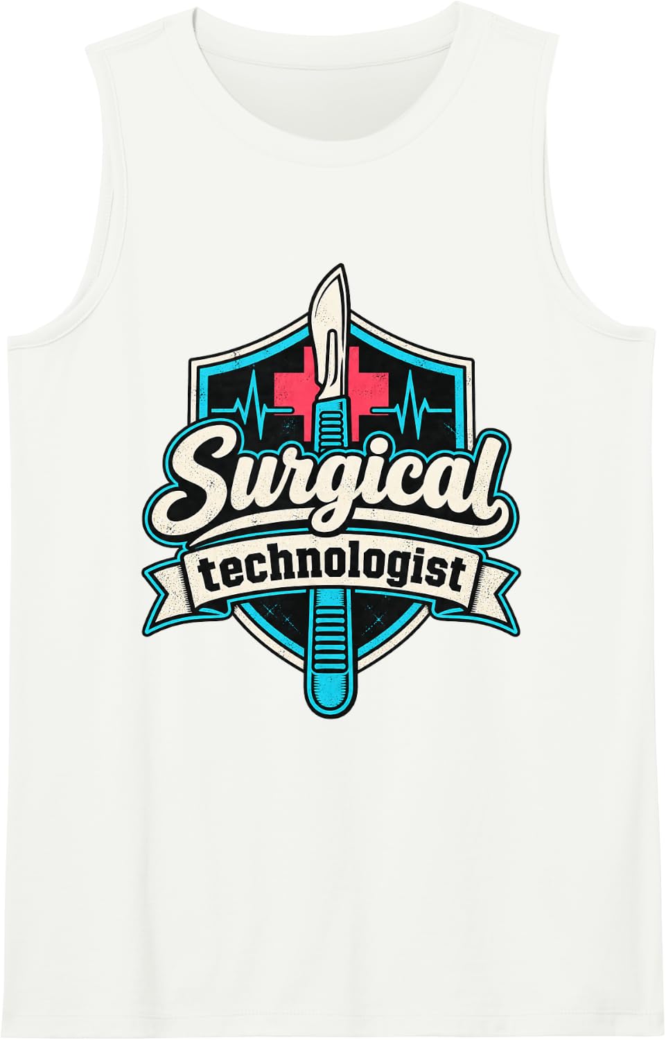 Surgical Technologist Scrub Tech Sleeveless Tank Top - White