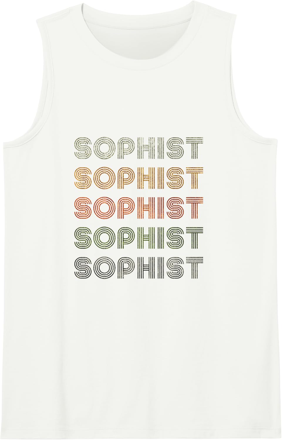 Love Heart Sophist Tee Grunge Vintage Style Black Sophist Sleeveless Tank Top - White