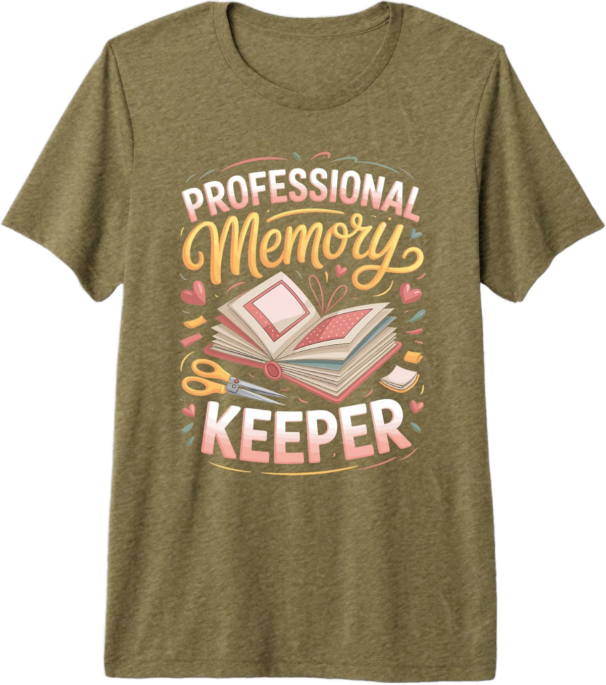 Professional Memory Keeper Scrapbooking Paper Crafts Premium Tri-Blend T-Shirt - Olive Green