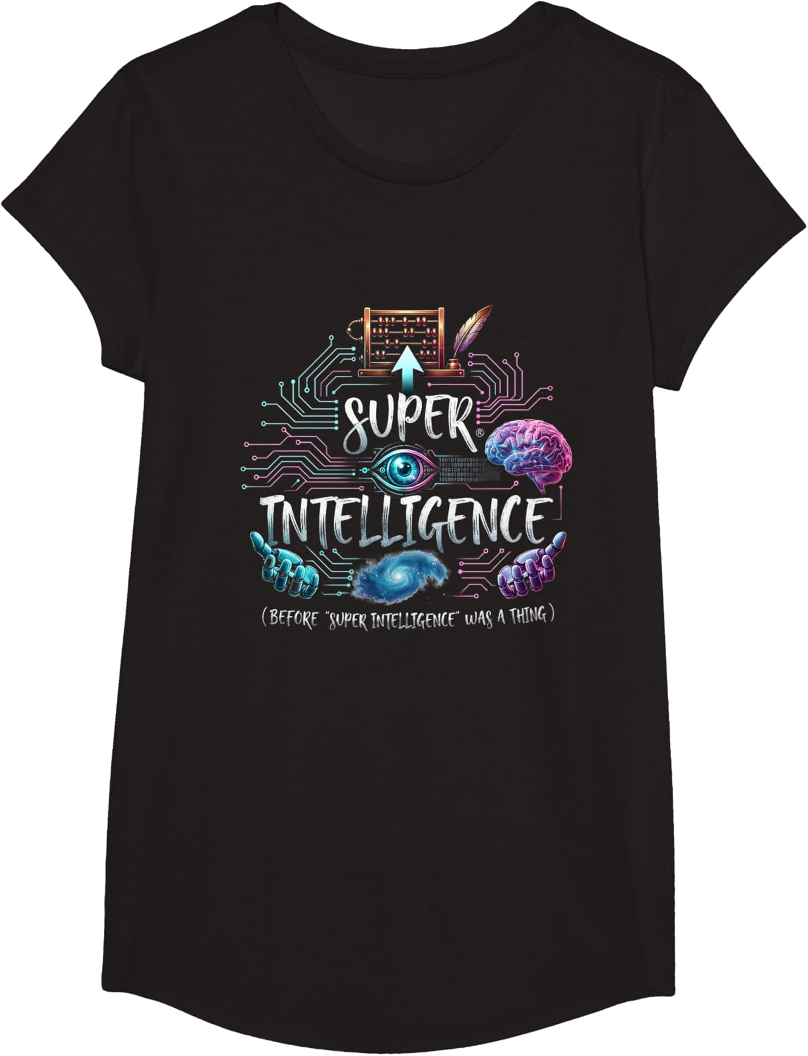 Super Intelligence Computer Science Artificial Intelligence T-Shirt - Girls Black
