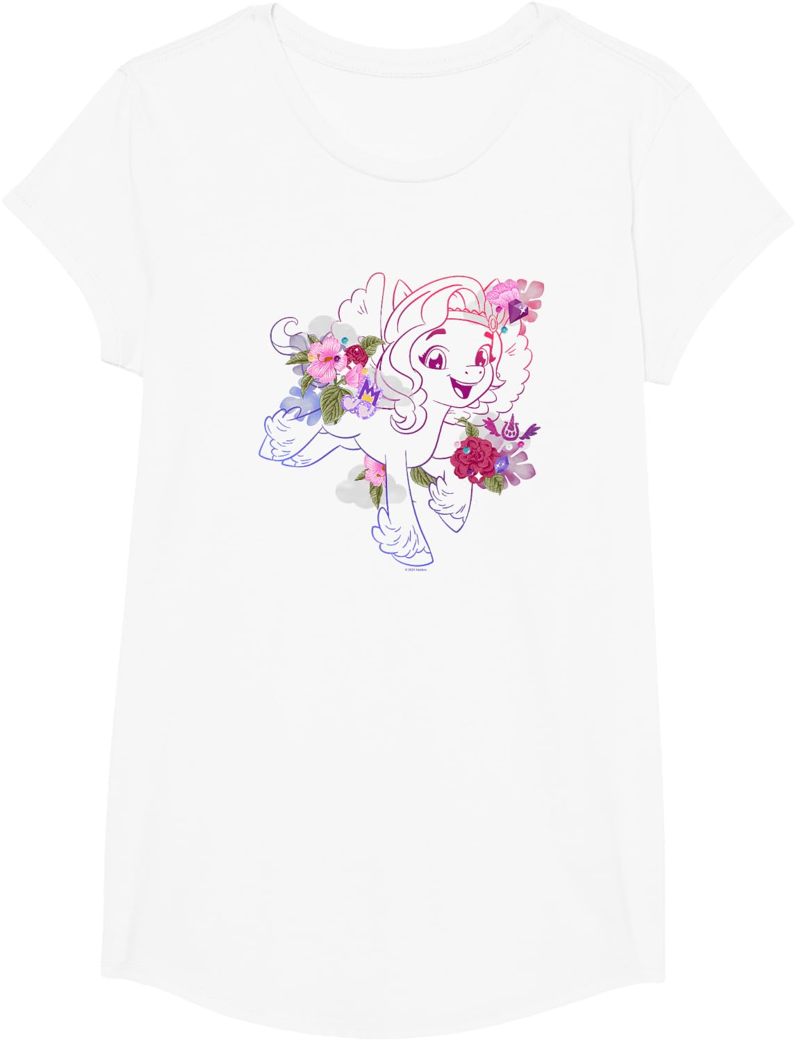 My Little Pony: A New Generation Princess Pipp Stickers T-Shirt - Girls White