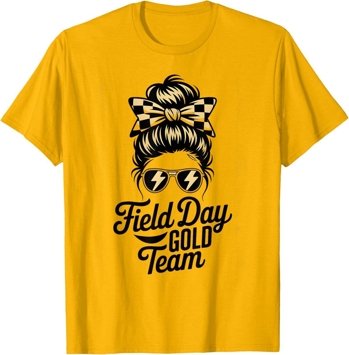Bruh Field Day Gold Team Field Day Competition Motivational T-Shirt - Golden Yellow