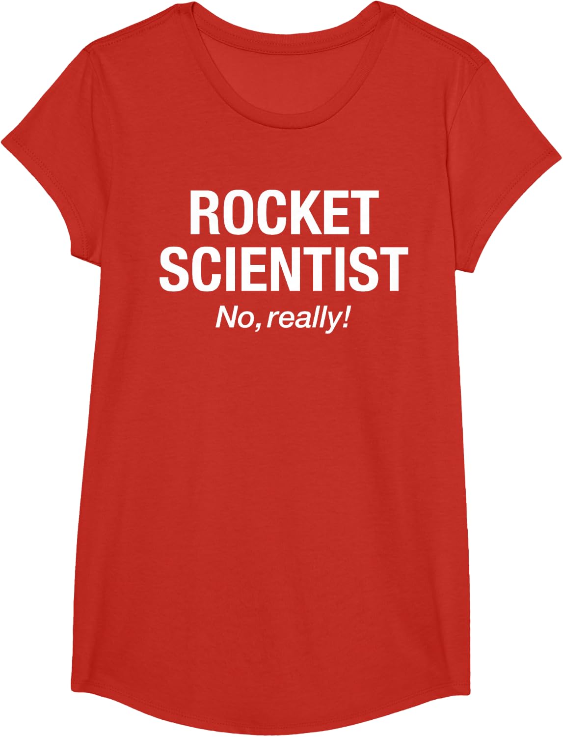 Rocket Scientist Funny Science Gag Aerospace Engineer Space T-Shirt - Girls Red