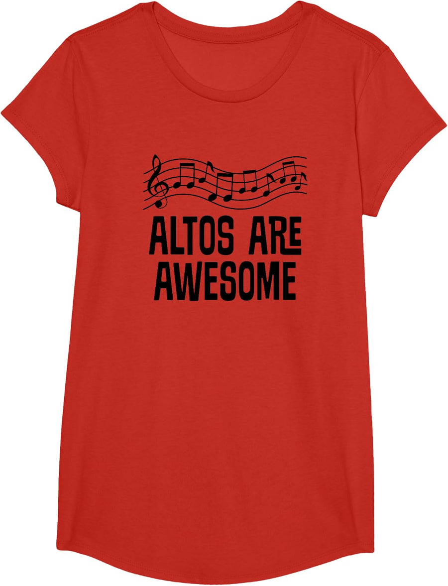 Alto Choir Singer T-shirt Awesome Quote Music T-Shirt - Girls Red