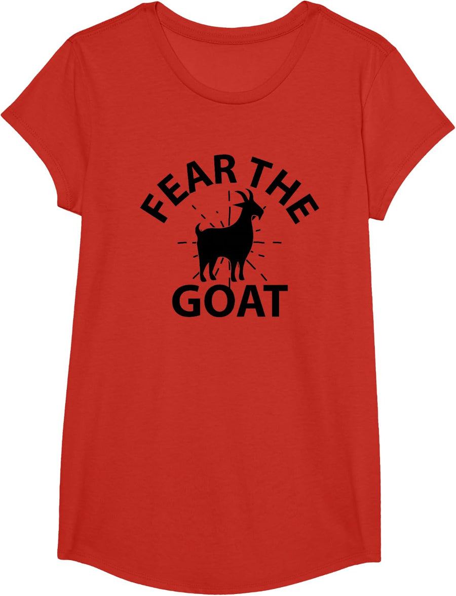 Goat Lover Funny - Fear The Goat T-Shirt - Girls Red