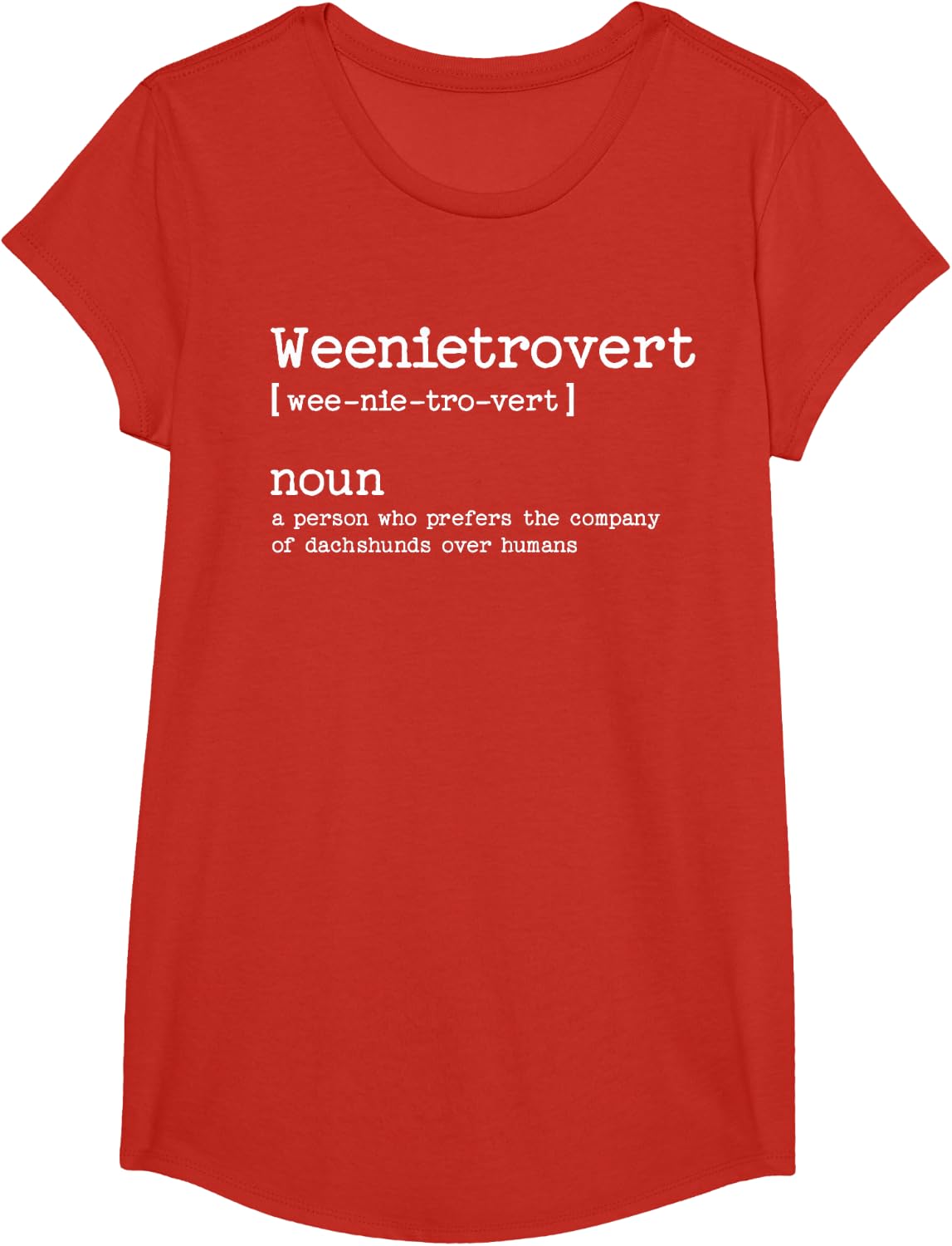 Funny Dachshund Dog T-Shirt for Men Women Girls Kids - Girls Red