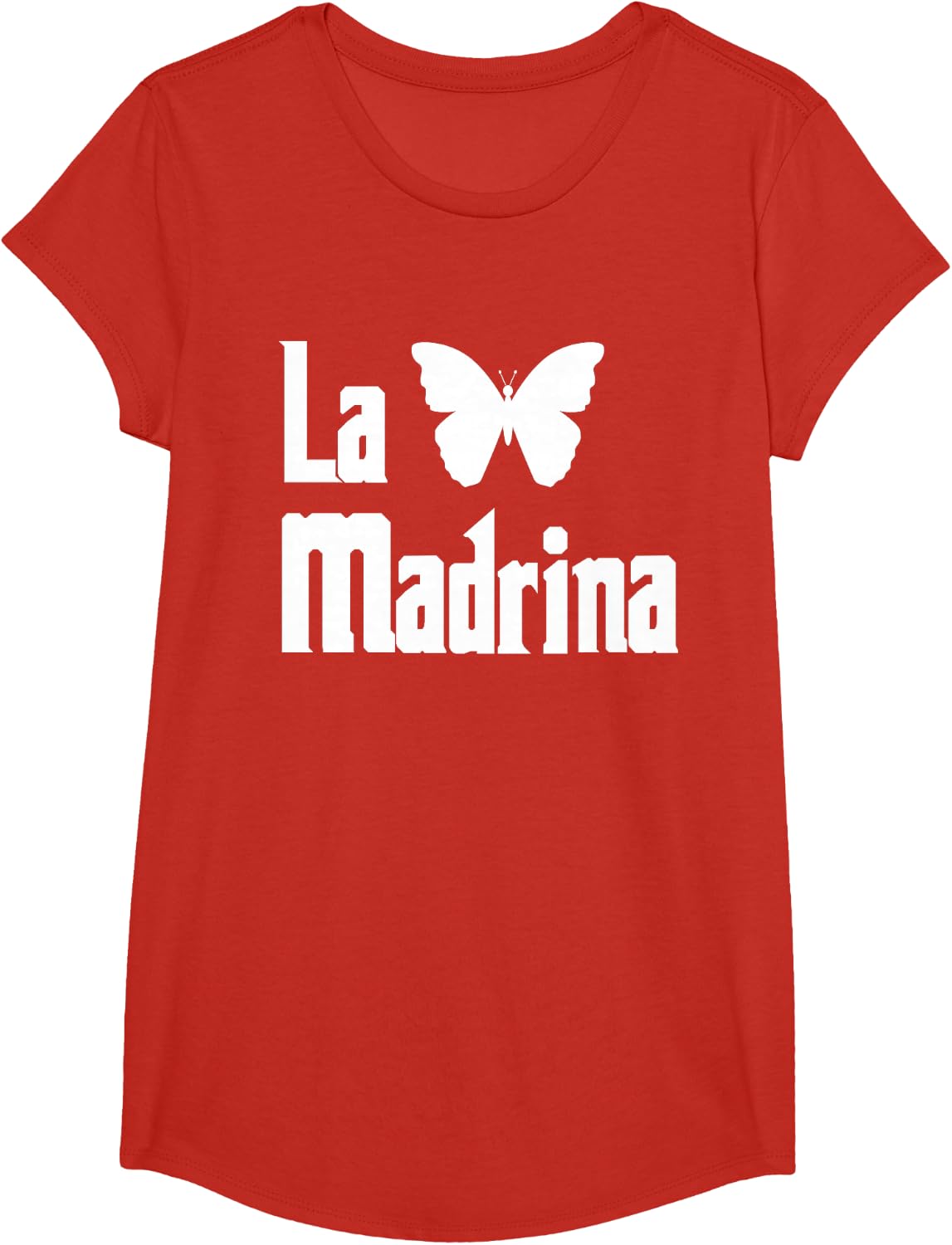 Funny Proposal Cute Butterfly Desing - La Madrina T-Shirt - Girls Red