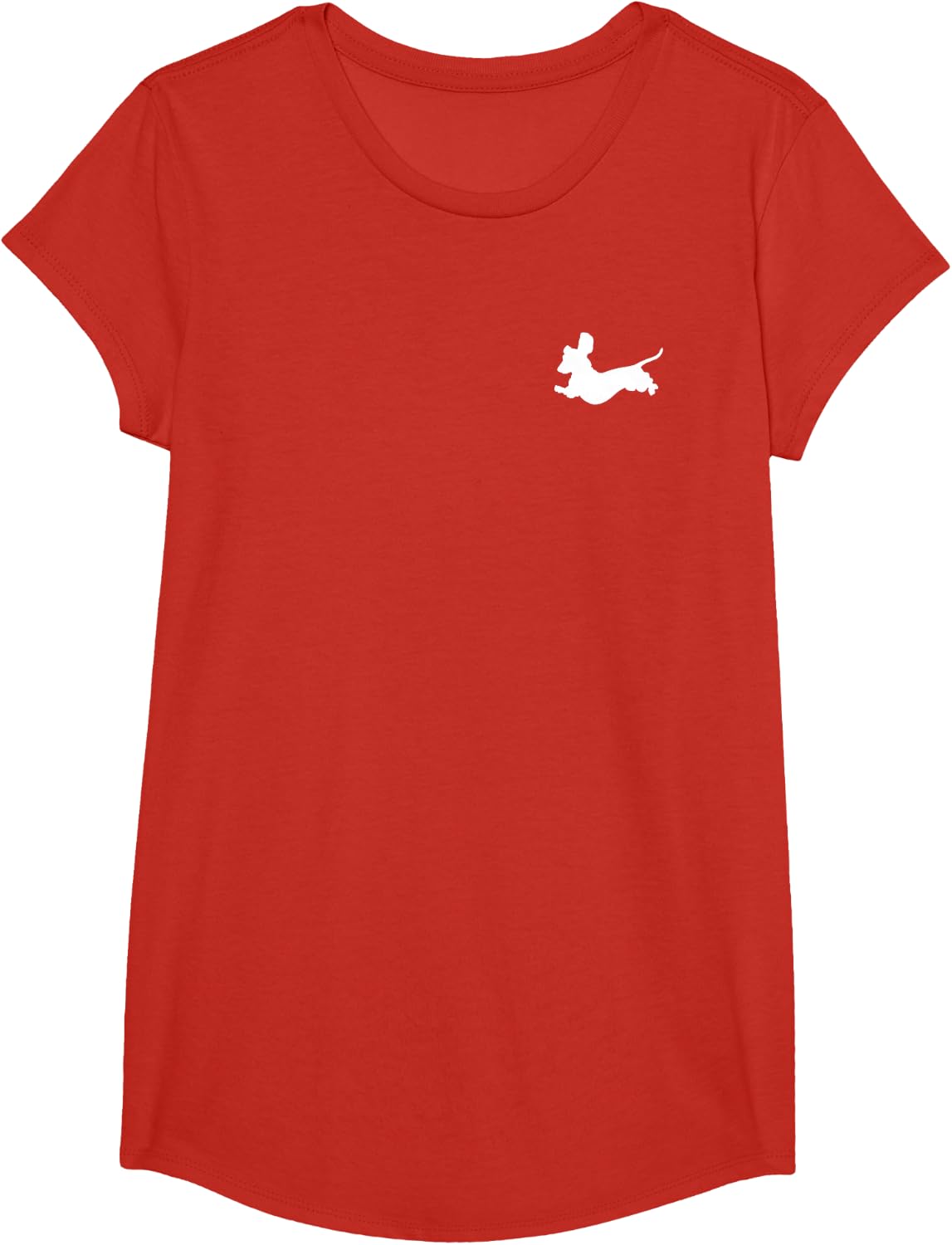 Dachshund dachshund dog silhouette retro gift T-Shirt for Men Women Girls Kids - Girls Red