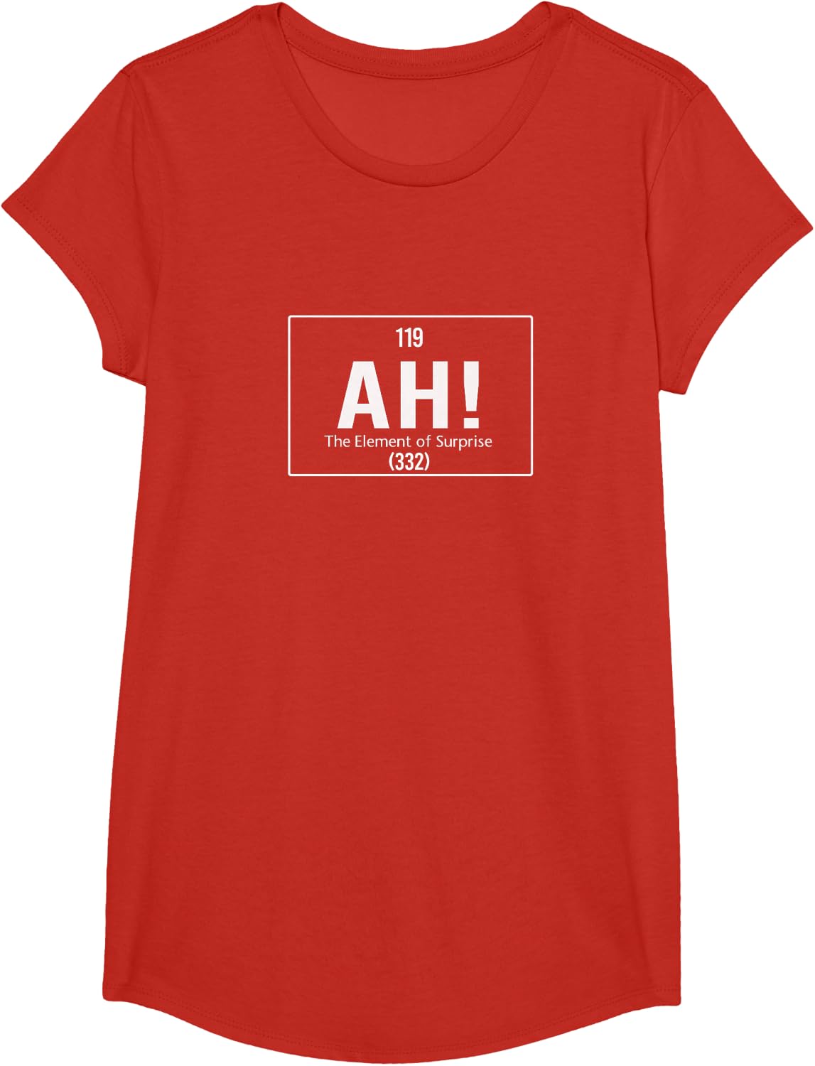 AH Element of Surprise | Periodic Table Chemistry Science T-Shirt - Girls Red