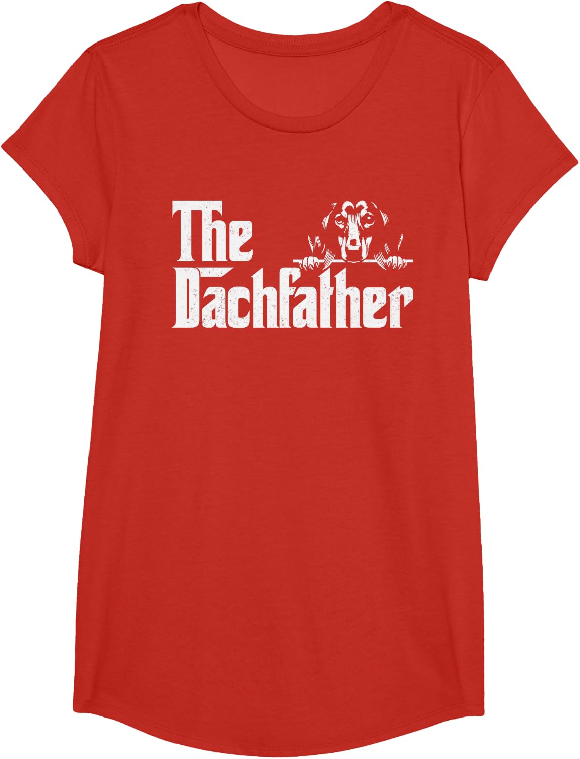 The Dachshund Fathers Day Dogfather gifts Wiener Dog Lover T-Shirt - Girls Red