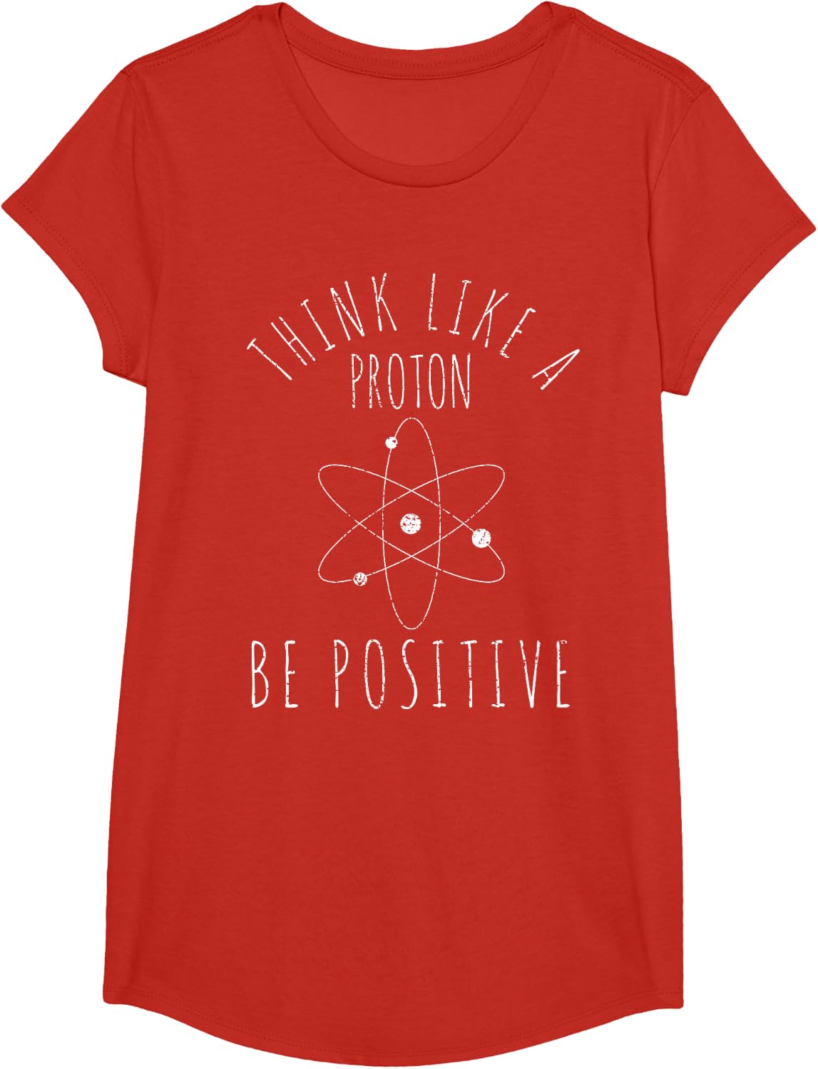 Science Like A Positive Teacher Student T-Shirt - Girls Red