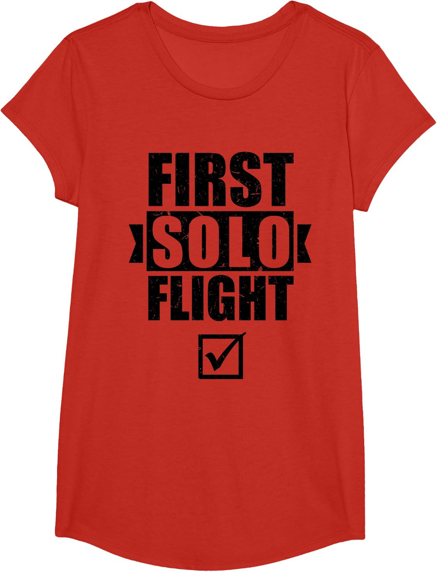 First Solo Flight T-Shirt - Girls Red