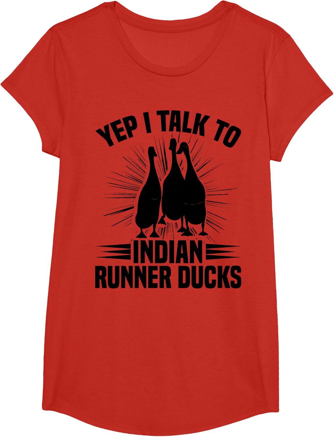Duck Lover Indian Runner Duck Toys Indian Runner Duck Eggs T-Shirt - Girls Red