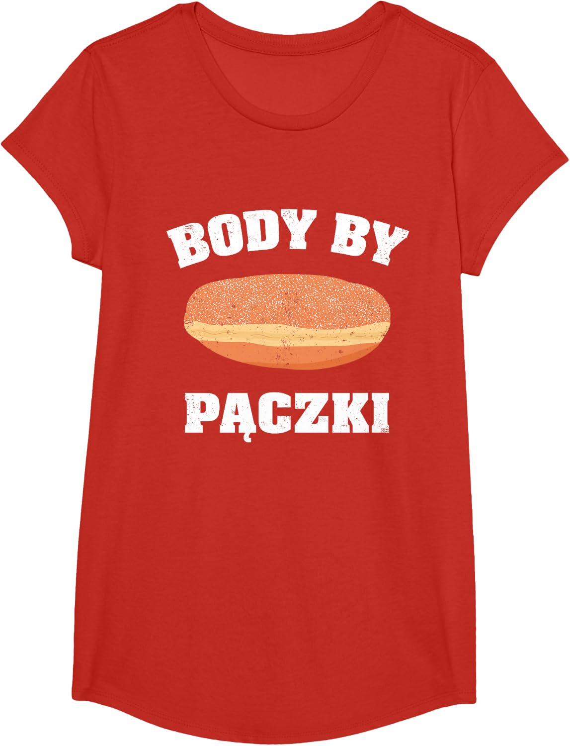 Body By Paczki Polish Cuisine Dessert Donut T-Shirt - Girls Red
