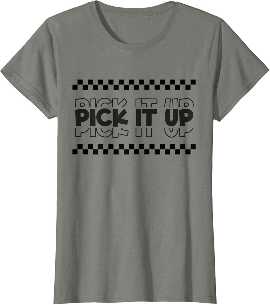 2 Tone Ska Pick It Up T-Shirt - Olive Heather