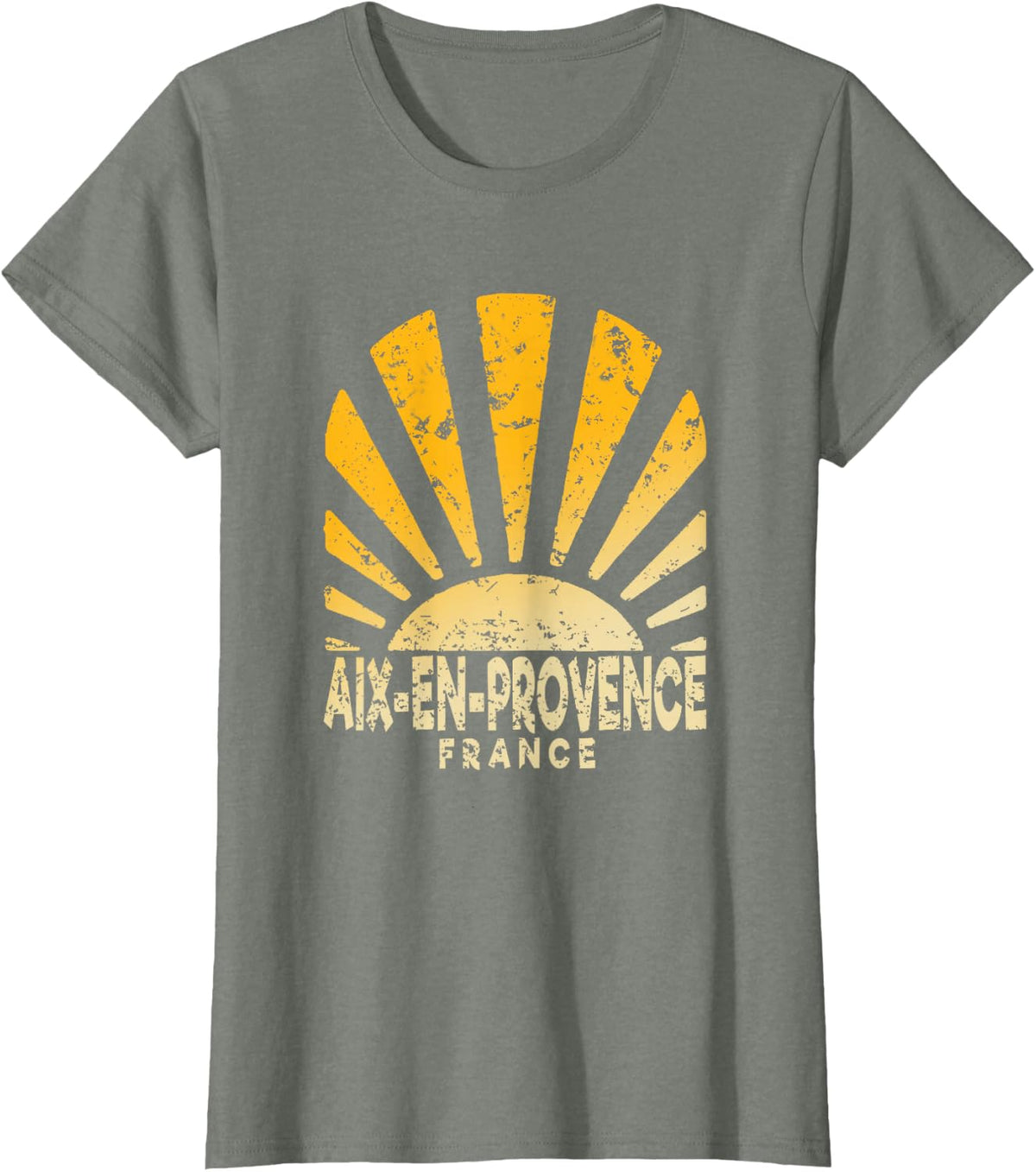 Aix-en-Provence France - Aix-en-Provence Sunshine T-Shirt - Olive Heather