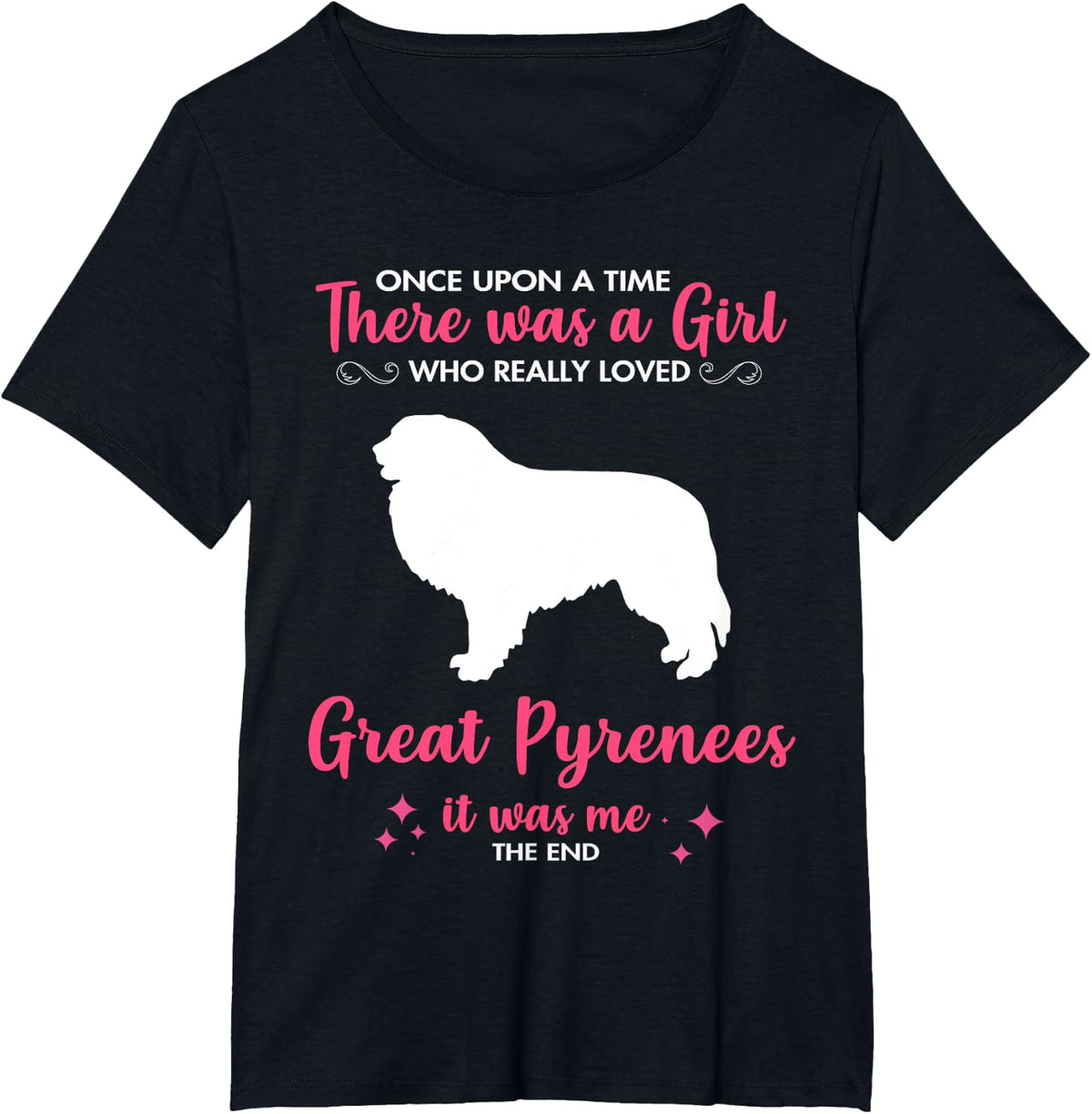Girl Loves Great Pyrenees Dog Gift For Men Women Mom Dad Him T-Shirt - Black