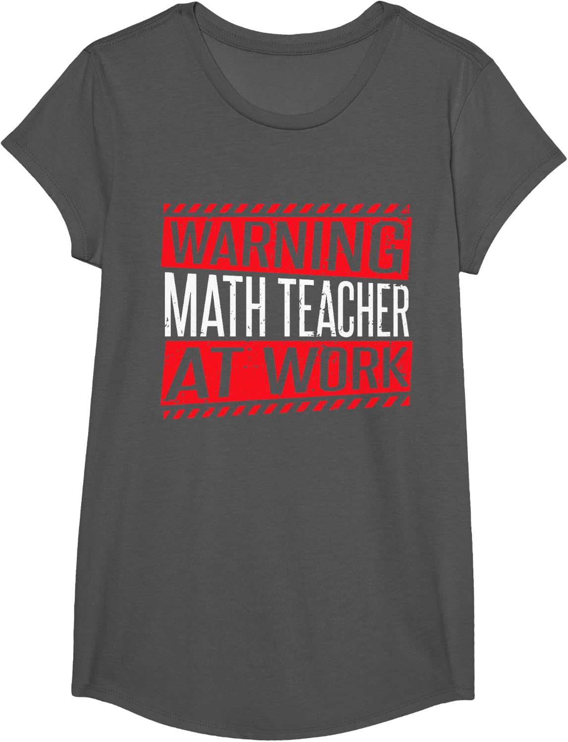 Math Teacher T-Shirt - Girls Asphalt Grey