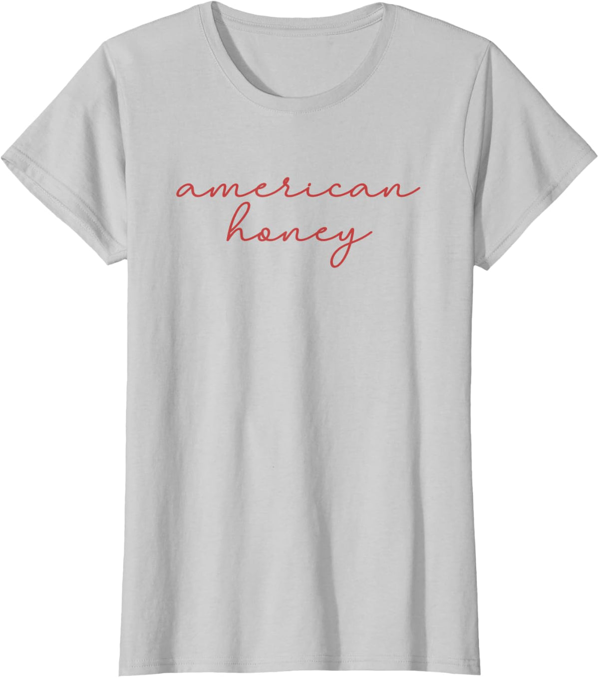 American Honey, Cute 4th Of July T-Shirt - Silver Grey