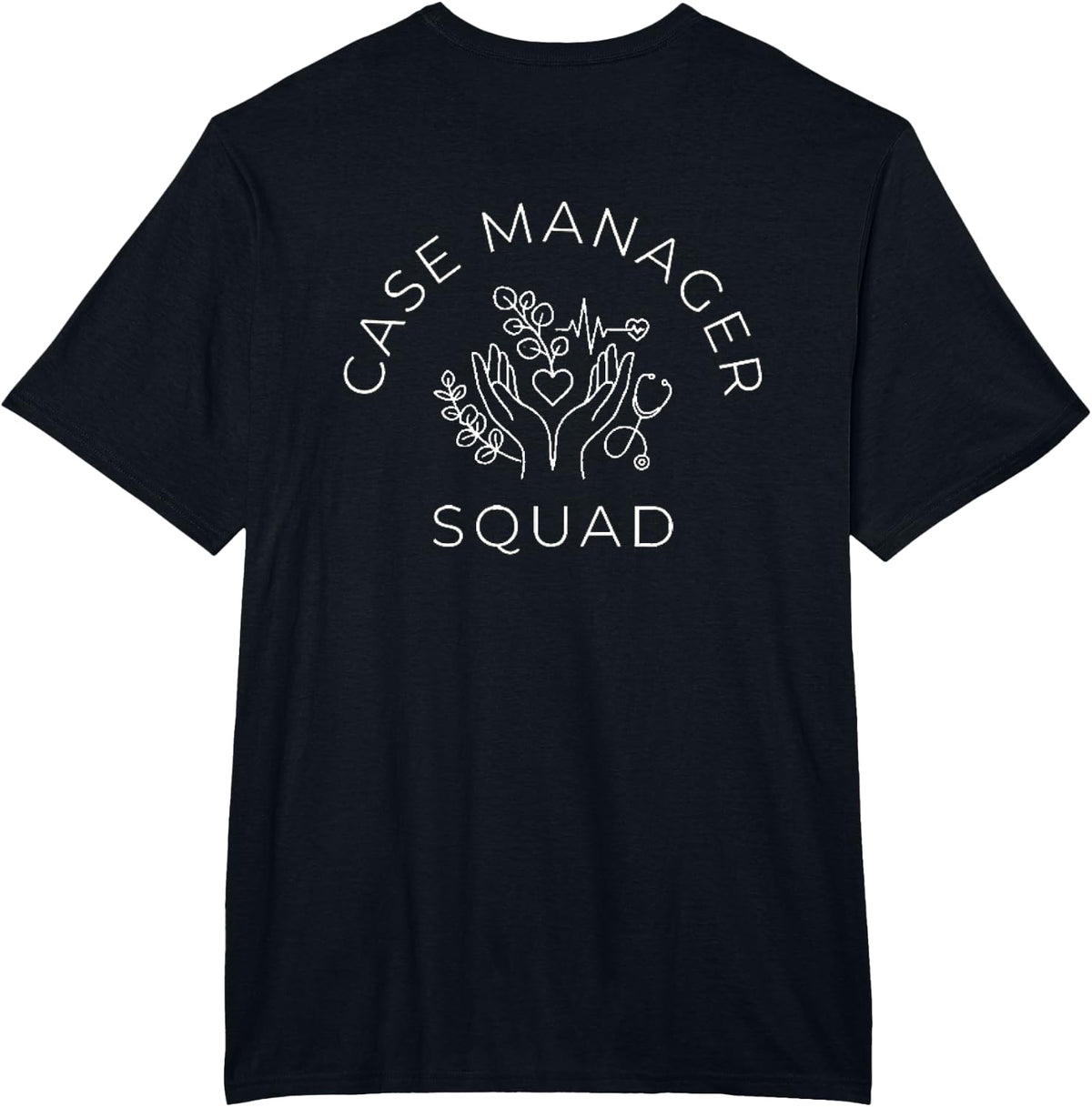 Case Manager Social Worker Team Appreciation Subtle Artistic T-Shirt - Black