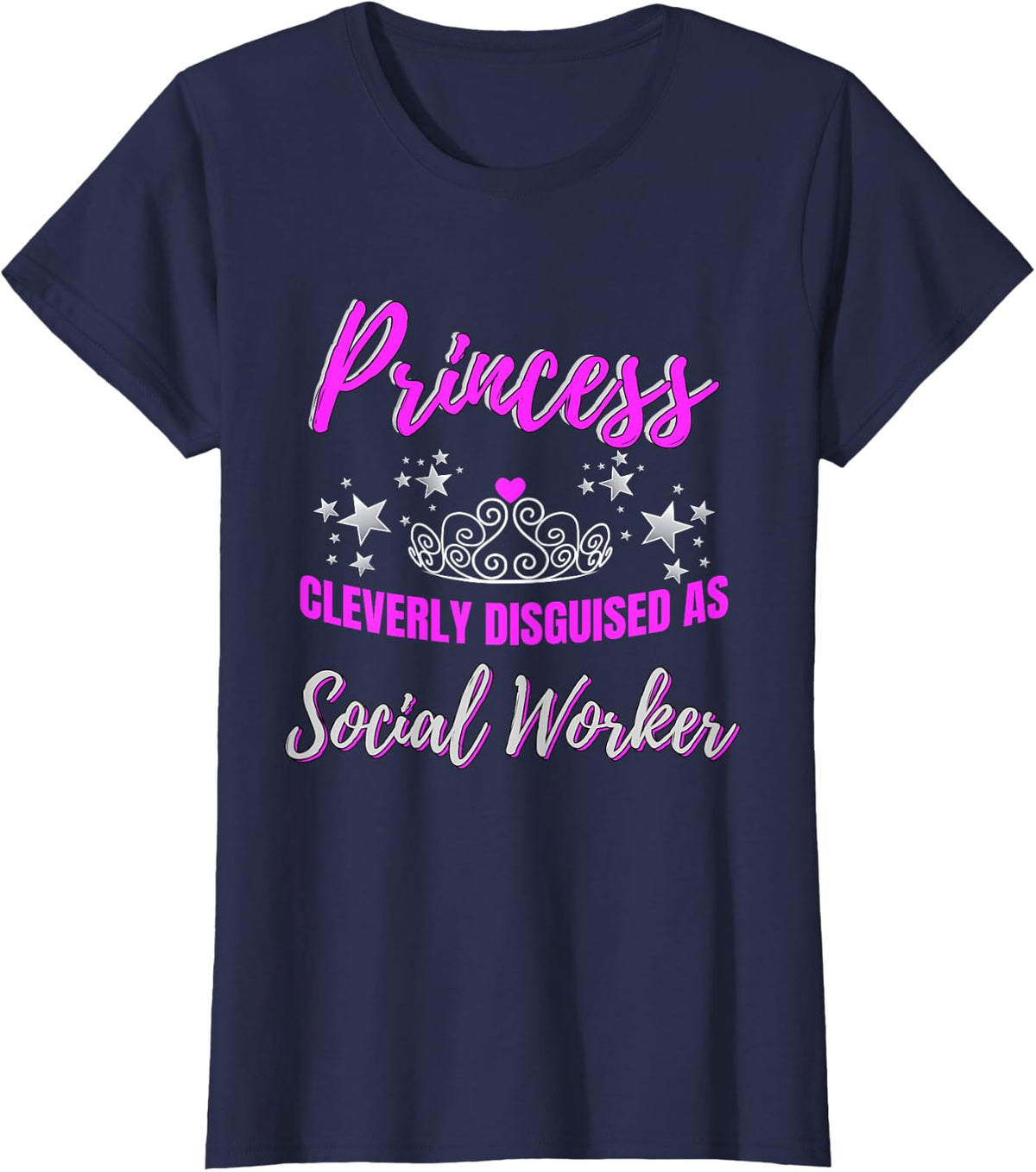 Social Worker Gift Female Social Work T-Shirt - Navy Blue