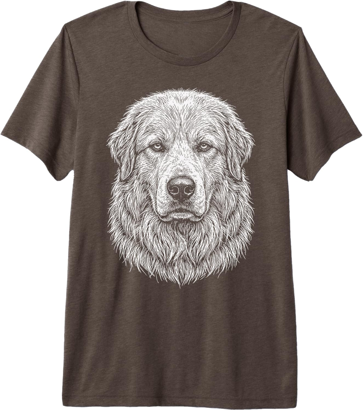 Great Pyrenees Illustration Premium Tri-Blend T-Shirt - Brown