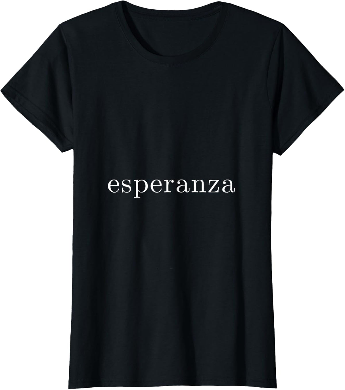 Esperanza Spanish Word Meaning Hope Inspirational T-Shirt - Black