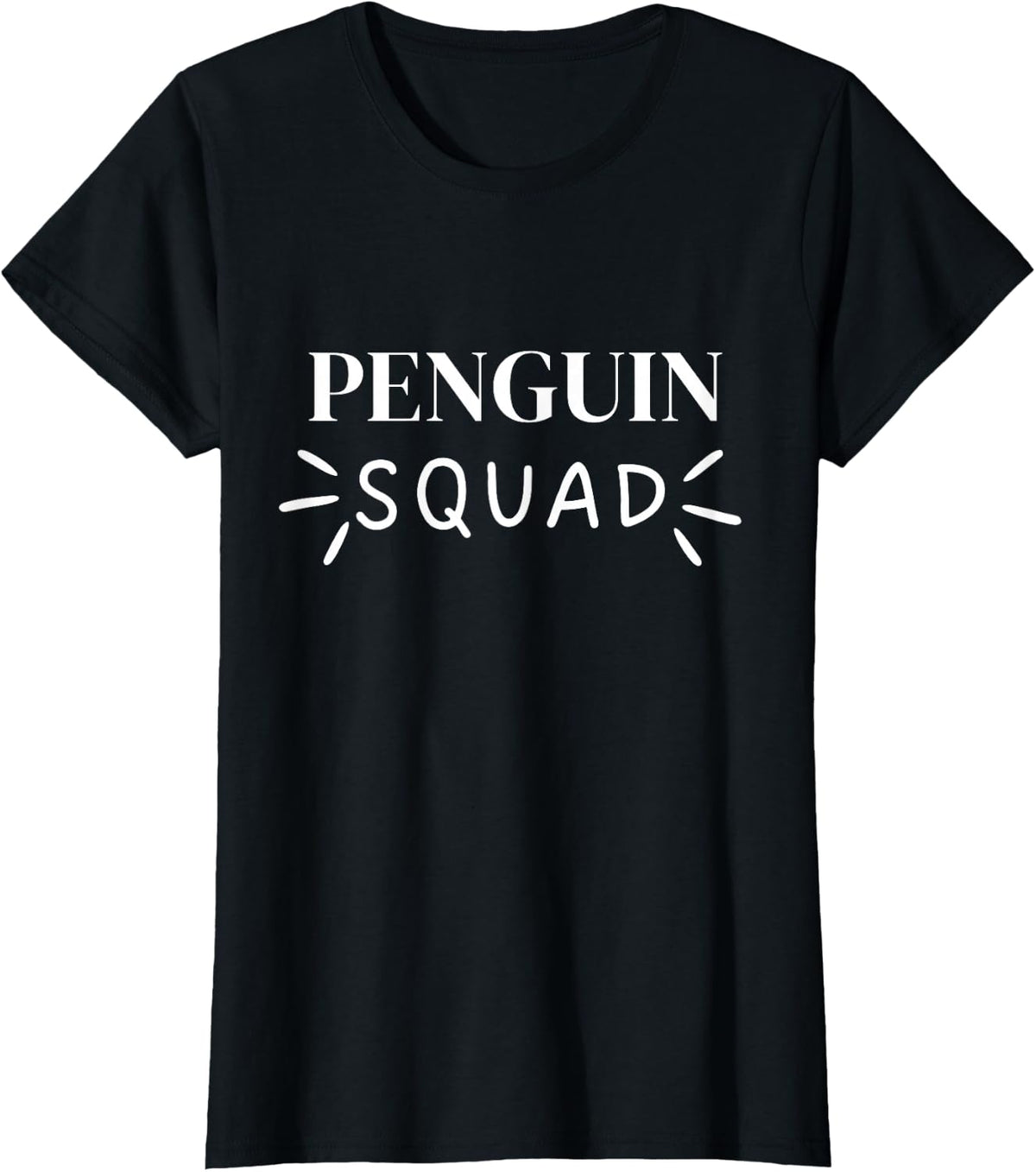 Penguin Squad Cute Animal Lover Team T-Shirt - Black