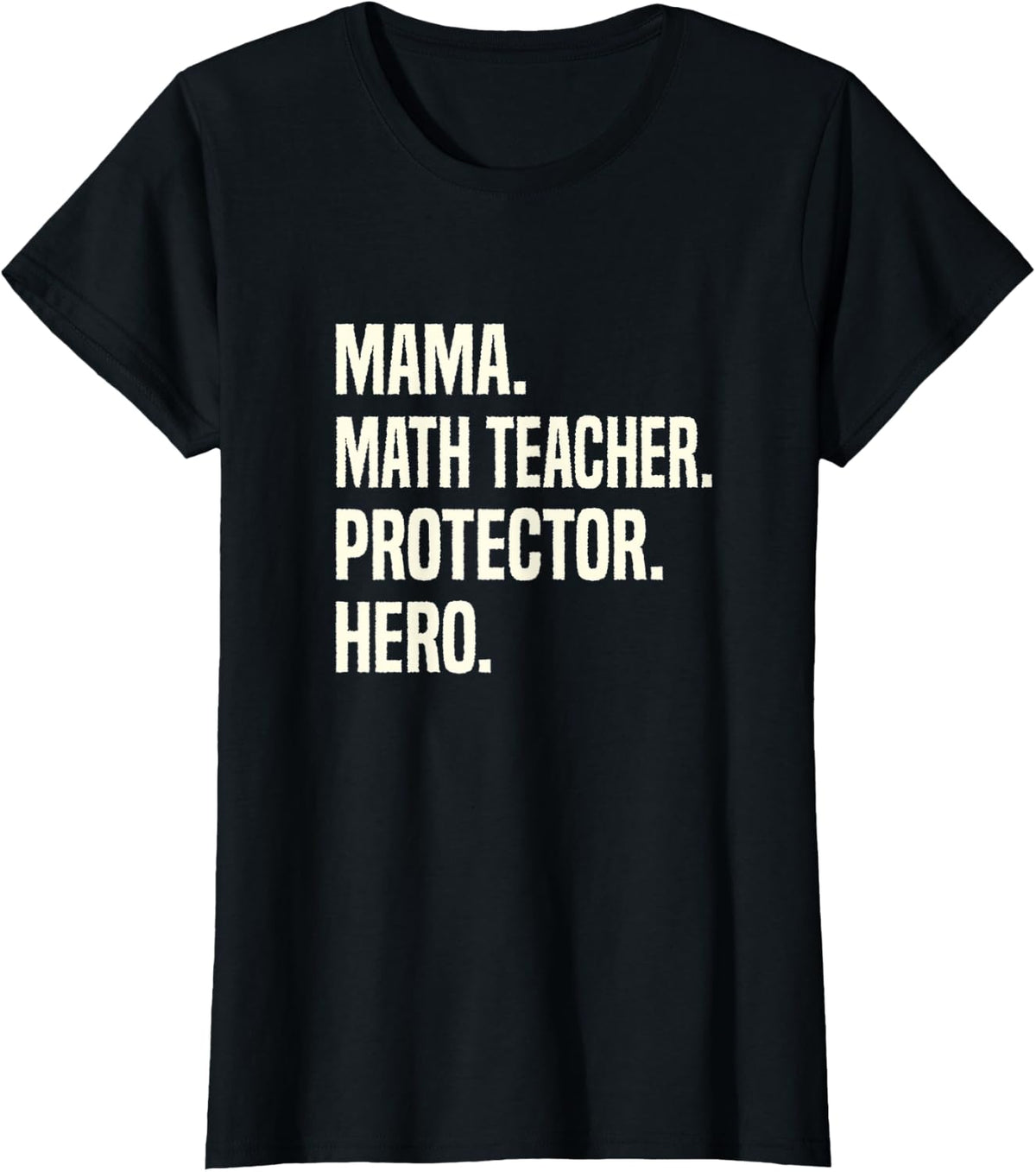 Mama Math Teacher Protector Hero Mom Profession Superhero T-Shirt for Men Women - Black