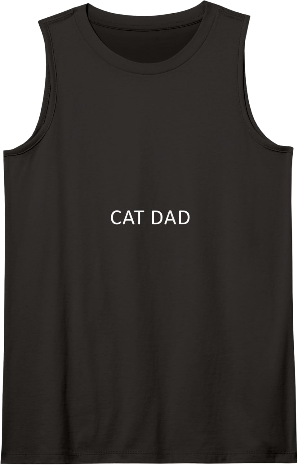 Minimalist Cat Dad Men's Funny Cat Dad Tank Top - Black