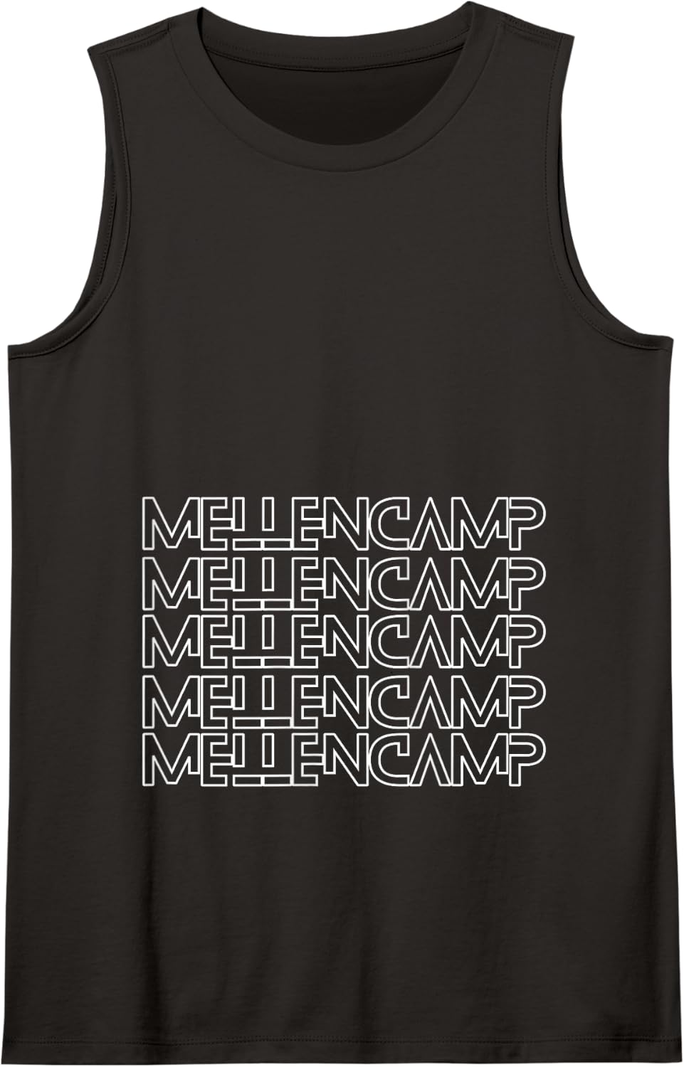 Love Mellencamp Tee Grunge Vintage Black Mellencamp Tank Top - Black