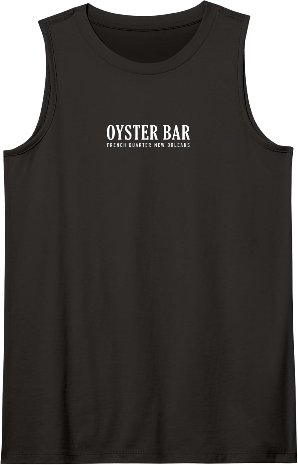 Oyster Bar French Quarter New Orleans (Front & Back) Sleeveless Tank Top - Black