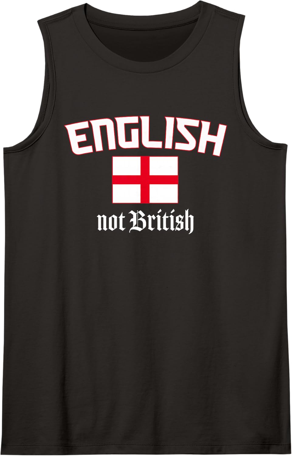 English not British, English Flag Tank Top - Black