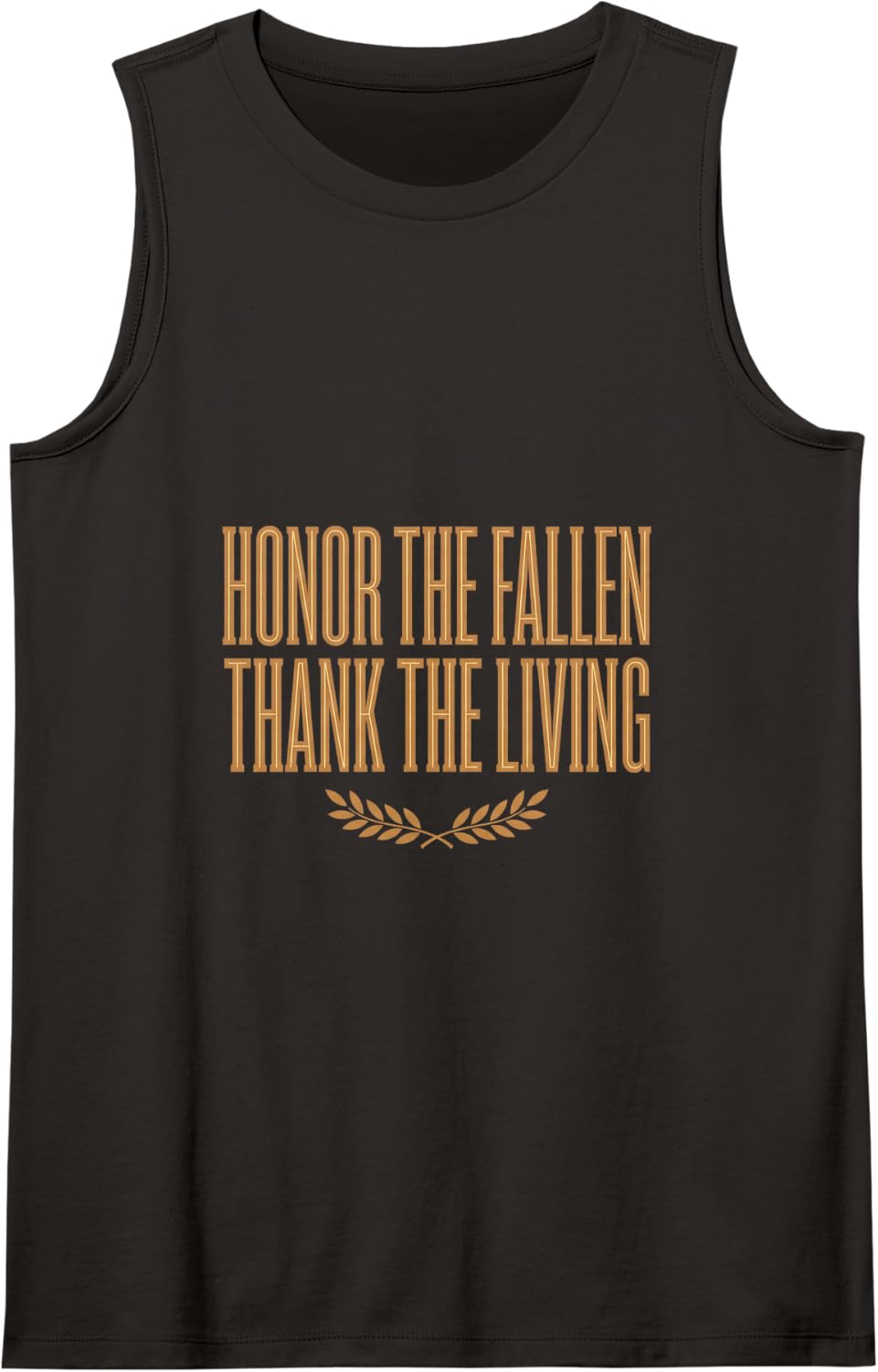 Honor The Fallen Thank The Living Veterans Day Tribute Sleeveless Tank Top - Black