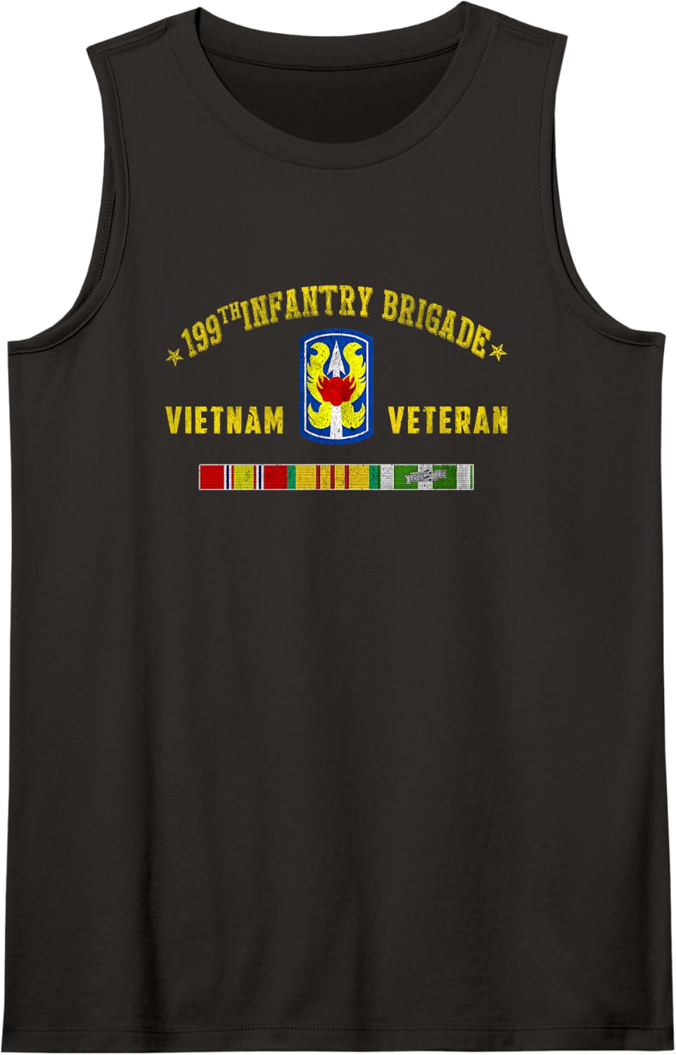 199th Infantry Brigade Vietnam Veteran Military Christmas Sleeveless Tank Top - Black