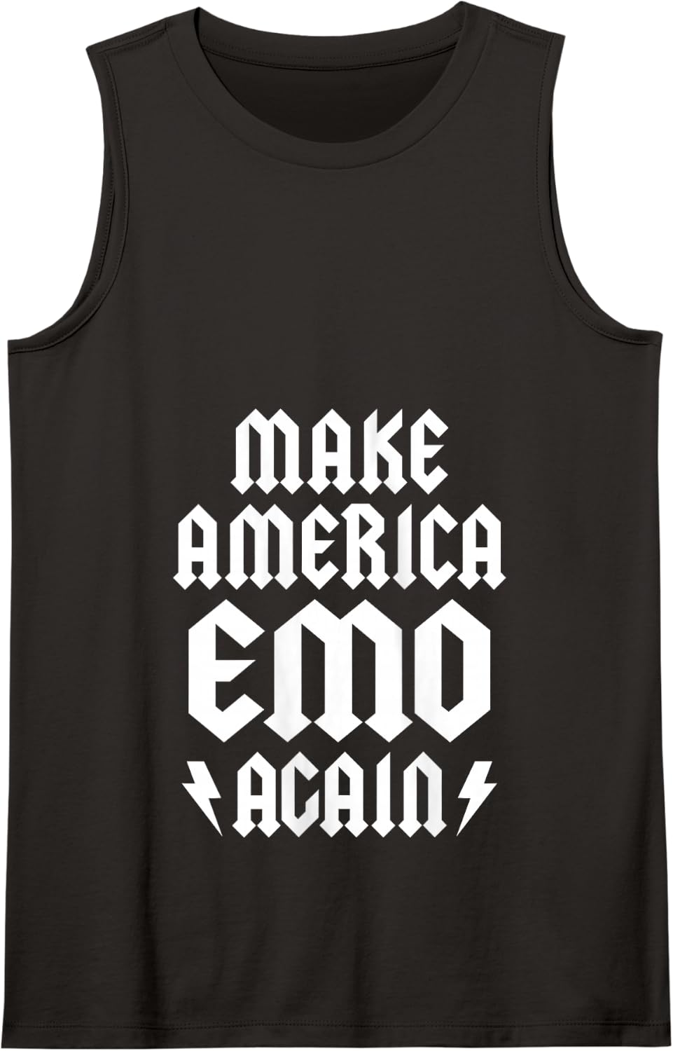 Make America Emo Again Elder Emo Grunge Punk Goth Gothic Tank Top - Black