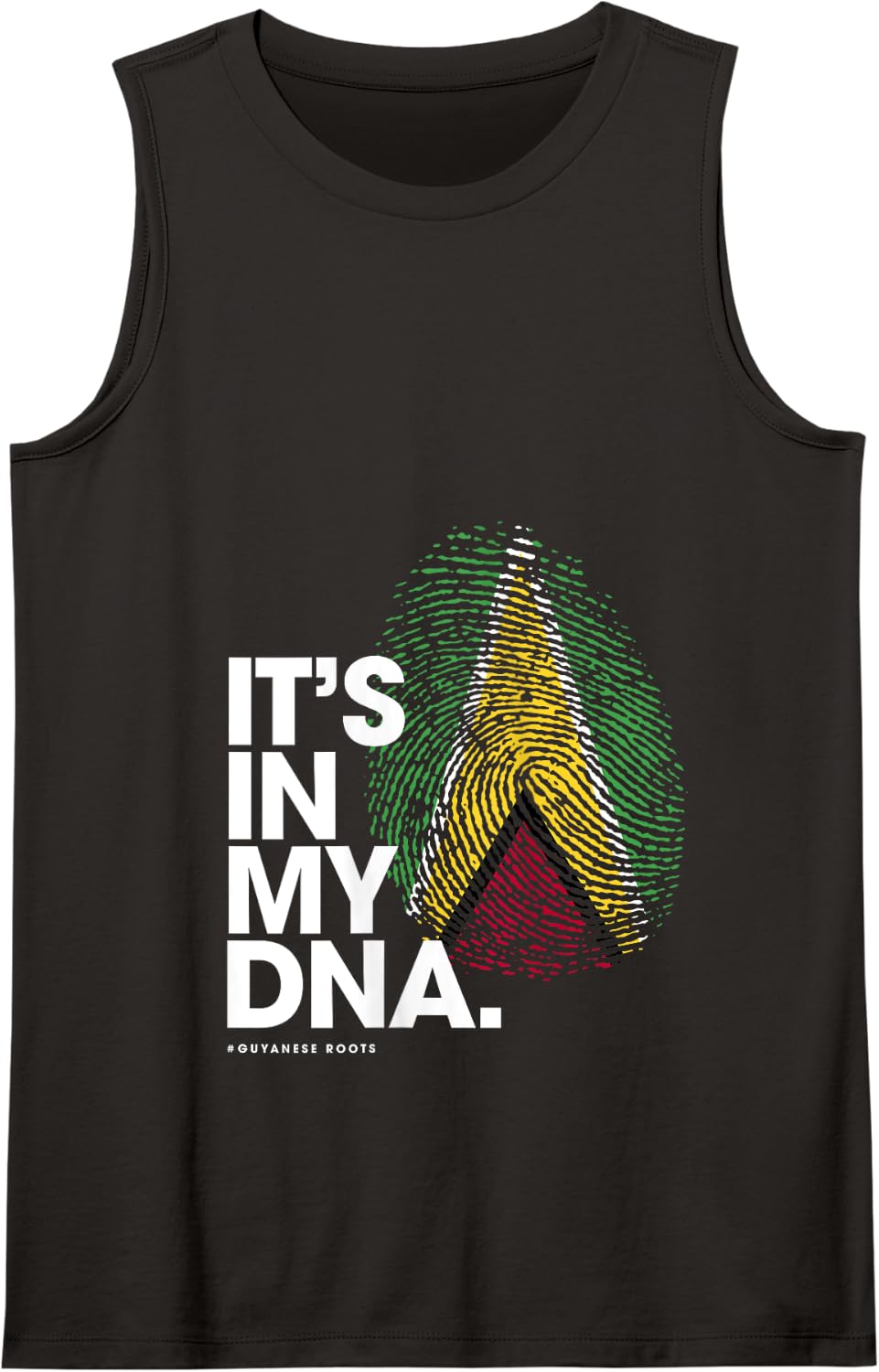 IT'S IN MY DNA Guyana Flag Shirt Guyanese Roots Tank Top - Black