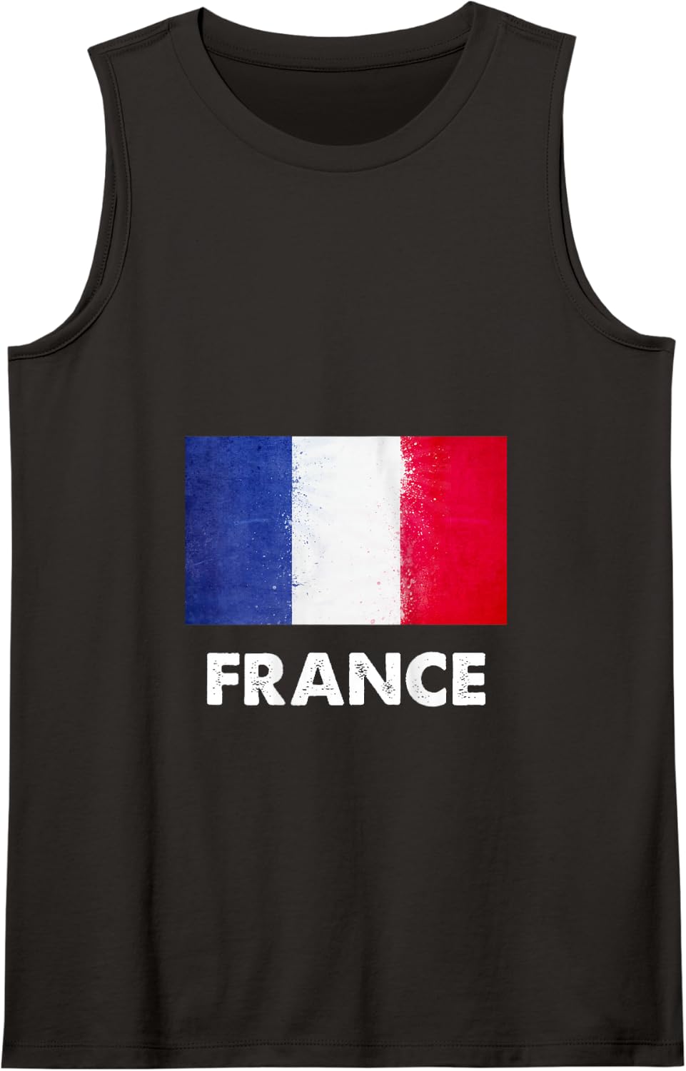 French France Flag Tank Top - Black