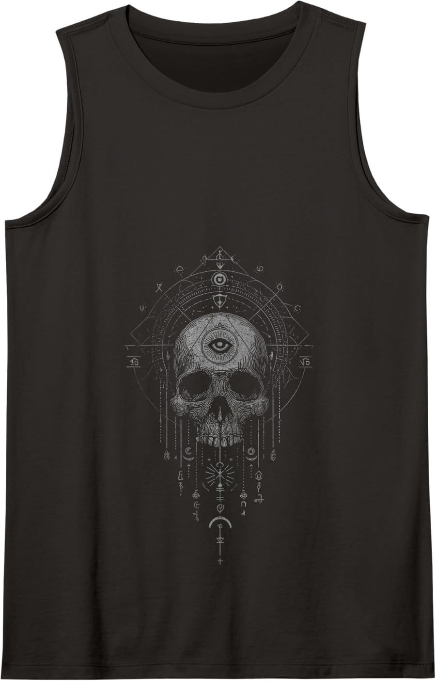 Gothic Punk Dark Fashion Y2K Streetwear Vintage Women Men Tank Top - Black