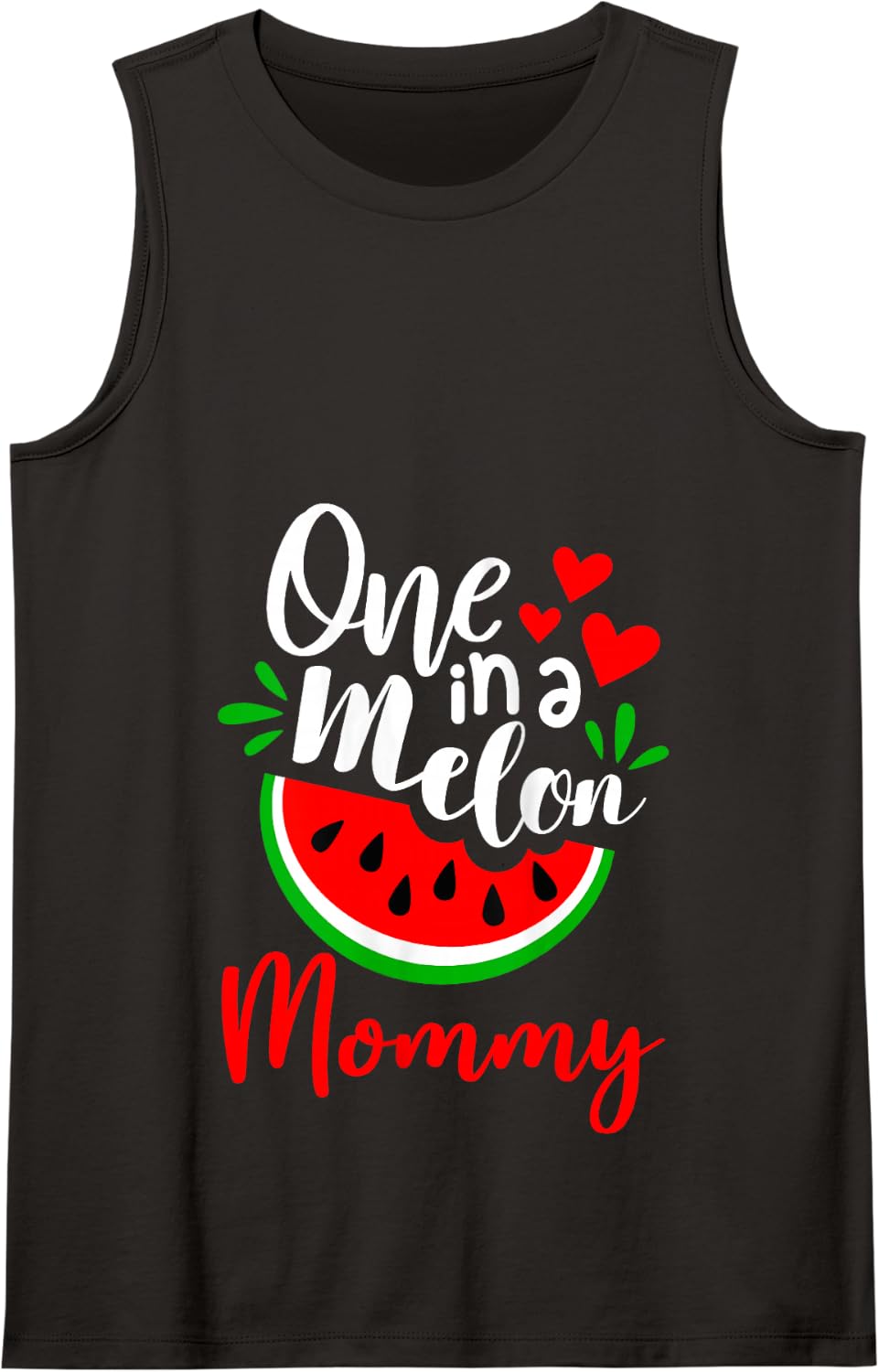 One In A Melon Mommy Shirt Birthday Matching Family Tank Top - Black