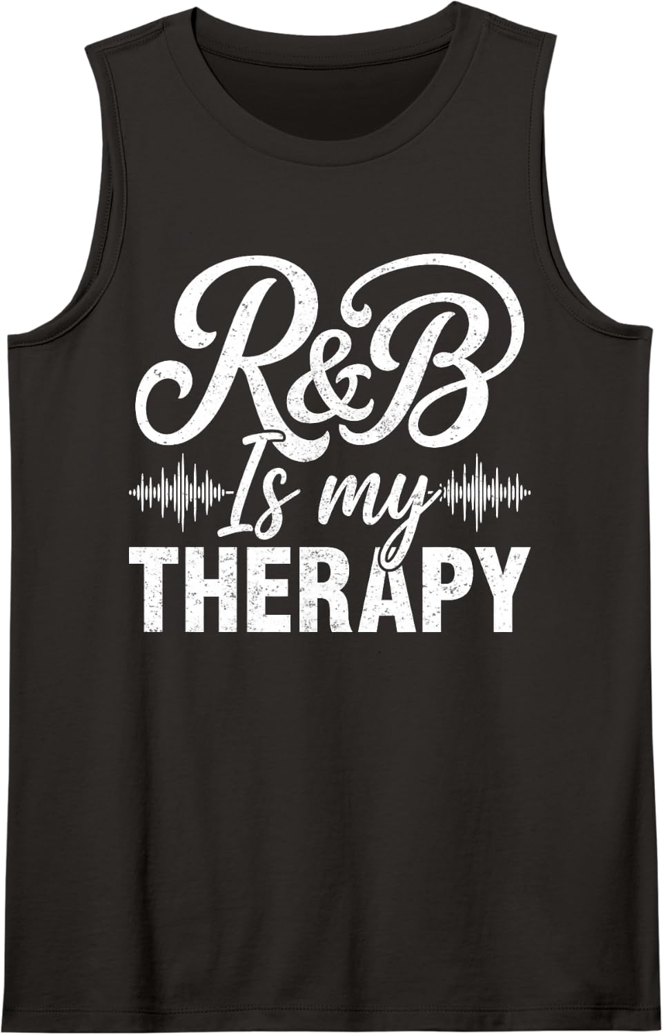 R&B is My Therapy - Music Lover Tank Top - Black