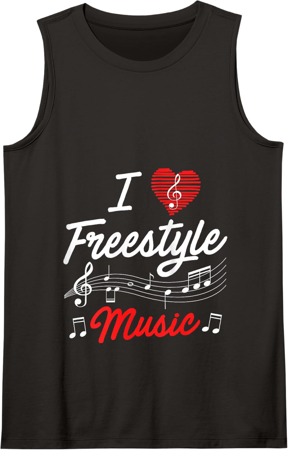 I love freestyle music Tank Top - Black