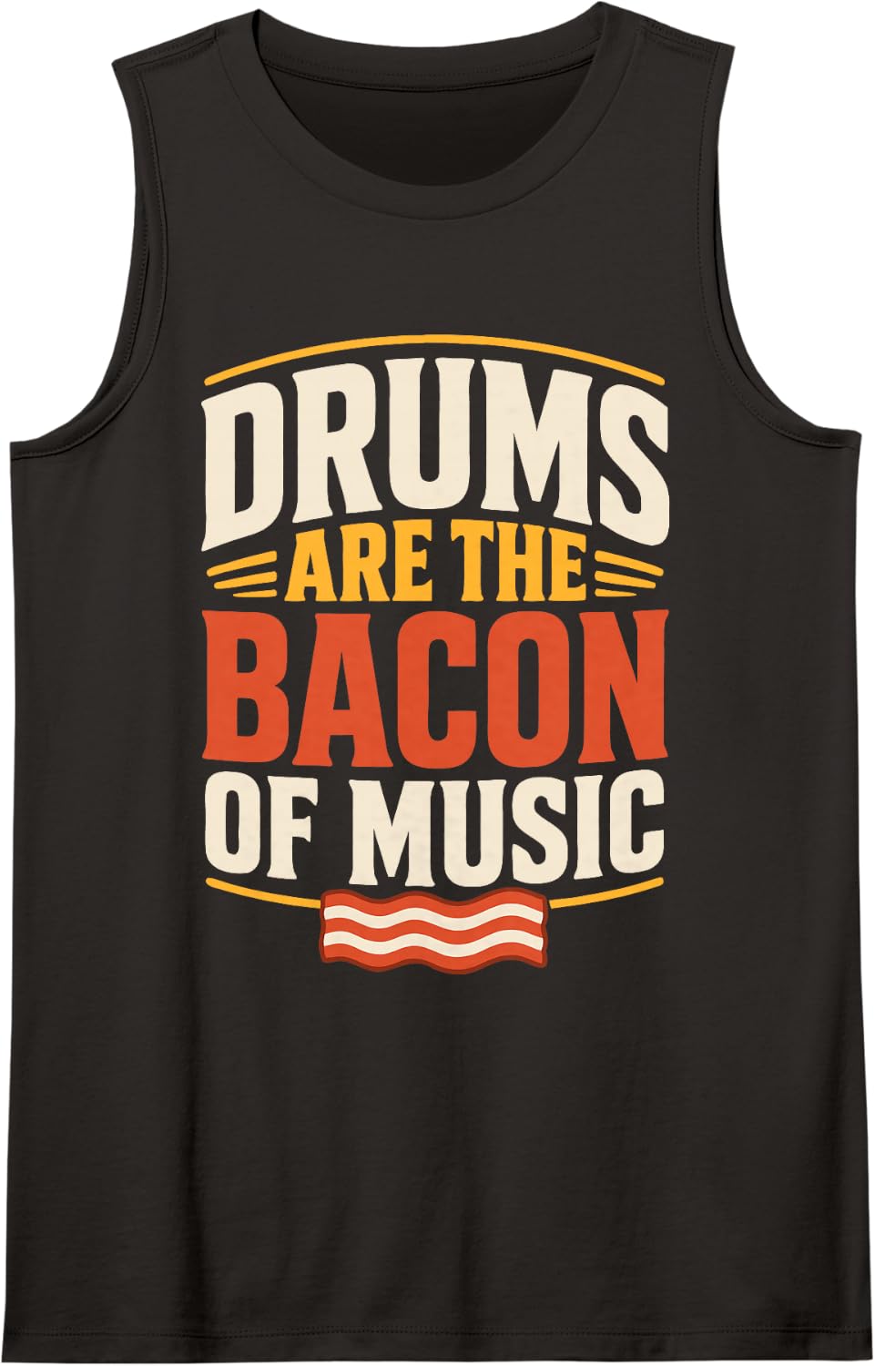 Drummer Humor Percussion Drum Kit Drumming Sleeveless Tank Top - Black