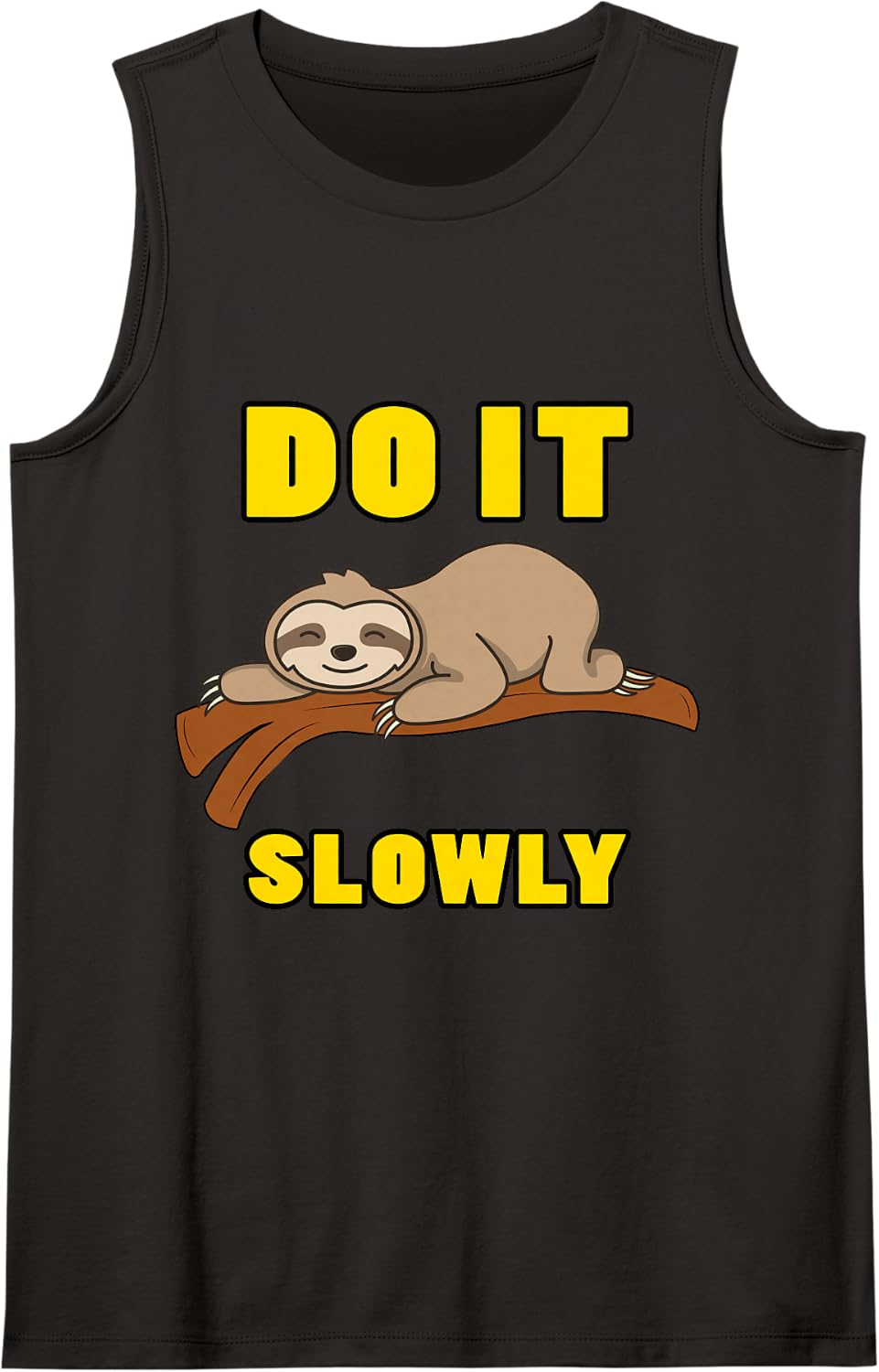 Cute Sloth Lover Funny Lazy Animal Nap Time Quote Tank Top - Black