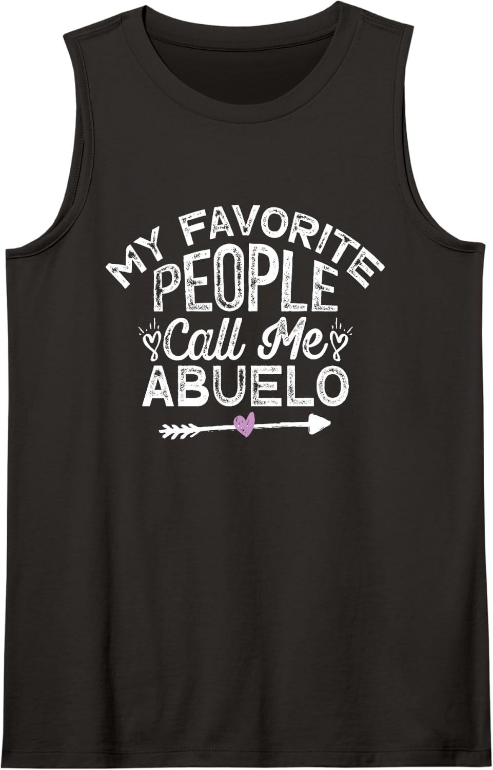 My Favorite People Call Me Abuelo Sleeveless Tank Top - Black