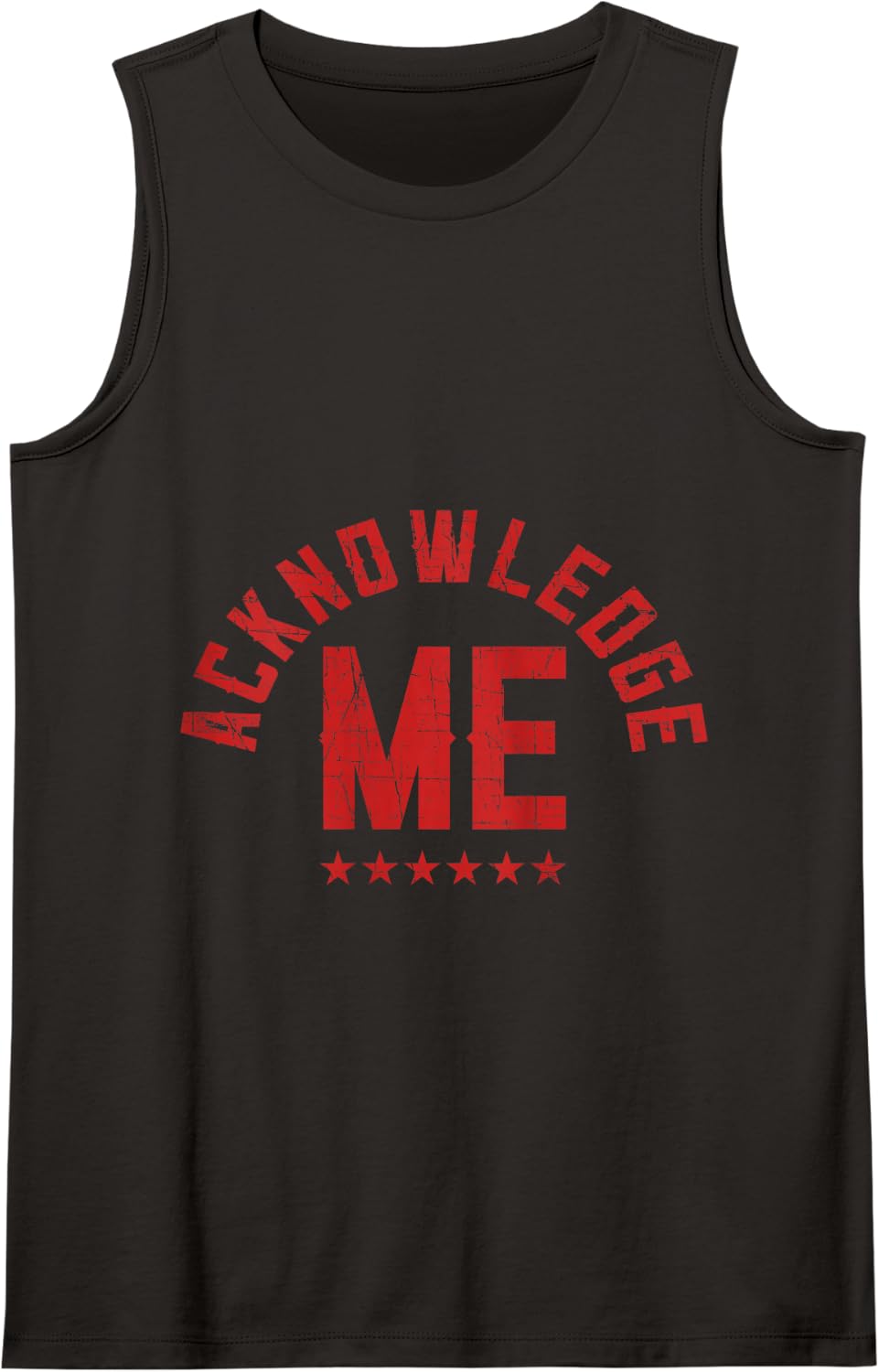 Vintage Design, Acknowledge Me, Sports Competition Tank Top - Black