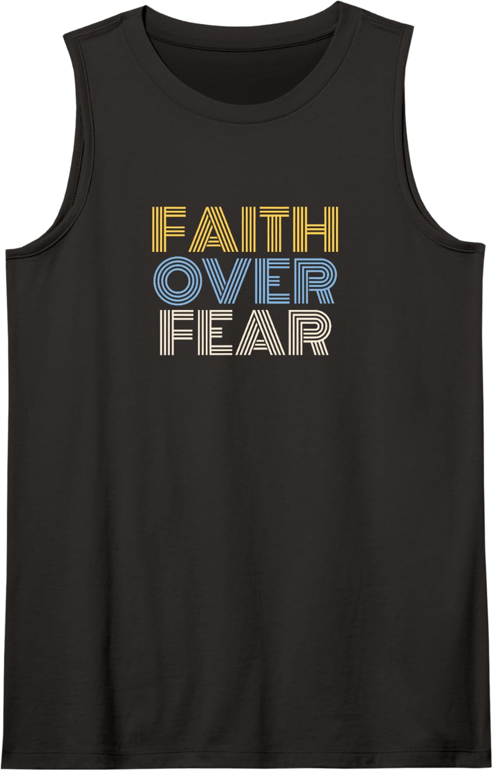 Faith Over Fear Tank Top - Black
